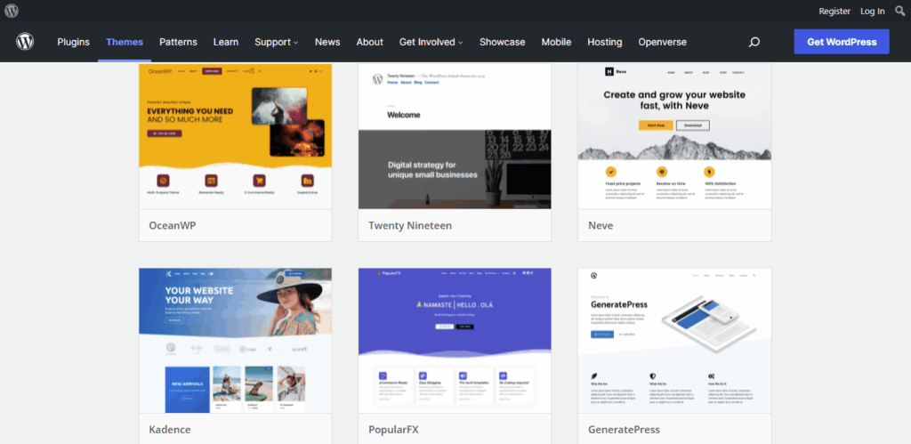 wordpress.org- Best Marketplaces to Buy WordPress Themes