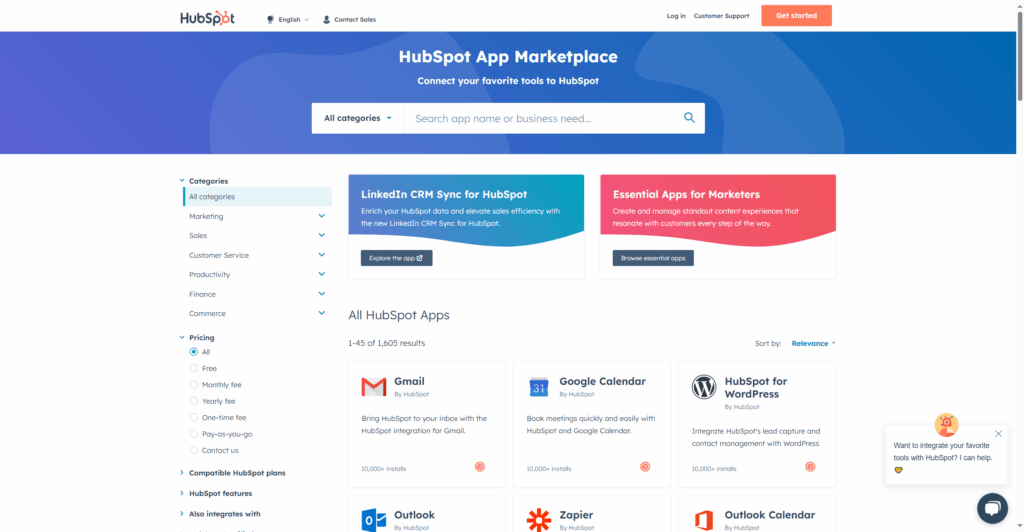 hubspot app marketplace
