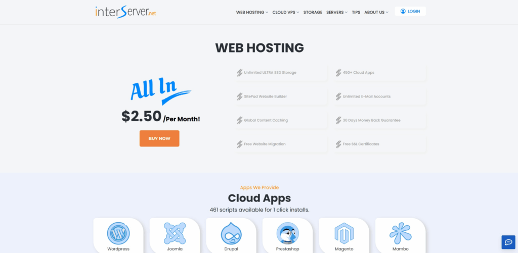 Top 6 cheapest web hosting for beginners - interserver